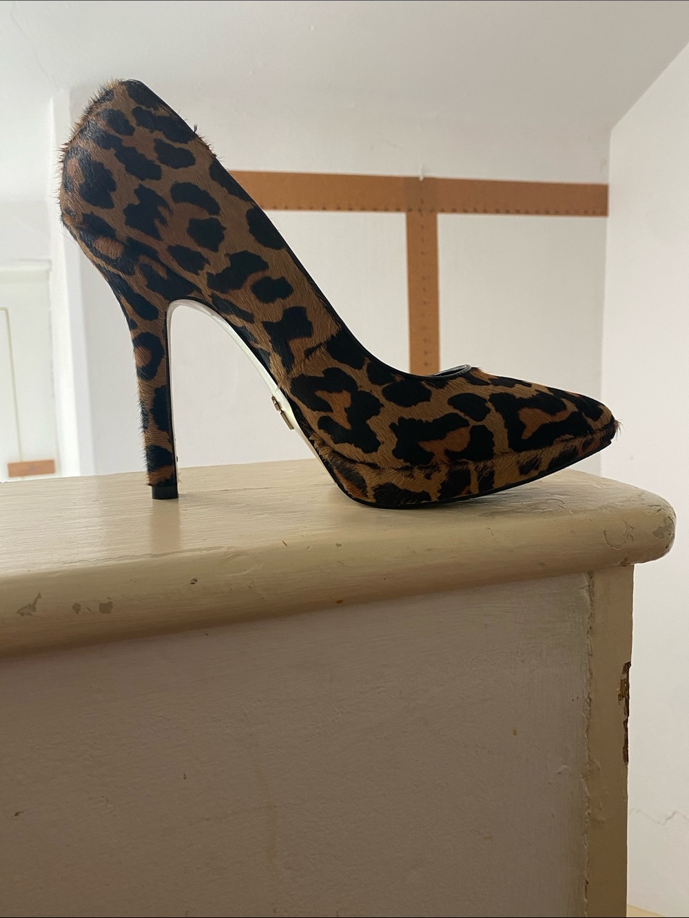 Nine West Leopard-Print Pointed-Toe Stiletto in Brown and Black